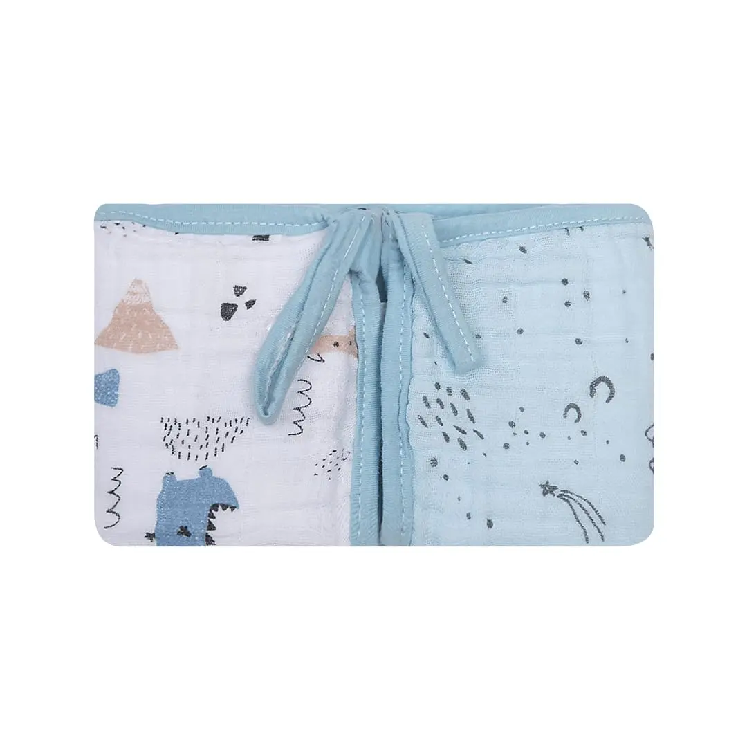 Paninho de Boca Bebê Papi Soft com Prendedor de Chupeta Estampado 40x40 cm – Contém 2 Unidades, Jurassic, Verde - 1