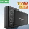 Carregador GaN 100W USB-C PD Carga Rápida Rocoren Estação de Mesa - 1