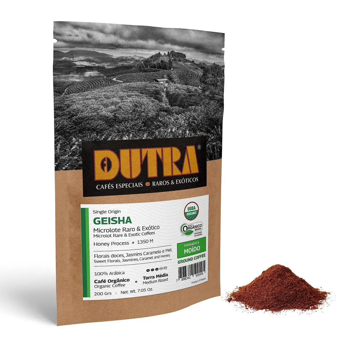 Café Dutra Geisha - Ogânico Especial Cafés Raros & Exóticos Torrado E Moído 200G - 1