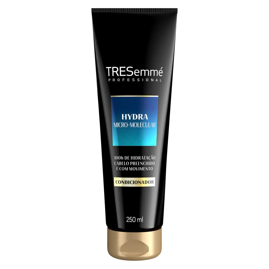 Condicionador Para Cabelos Mais Hidratados, Macios, Preenchidos e com Movimento TRESemmé Professional Hydra Micro-Molecular 100 Horas de Hidratação com Performance Profissional 250mL