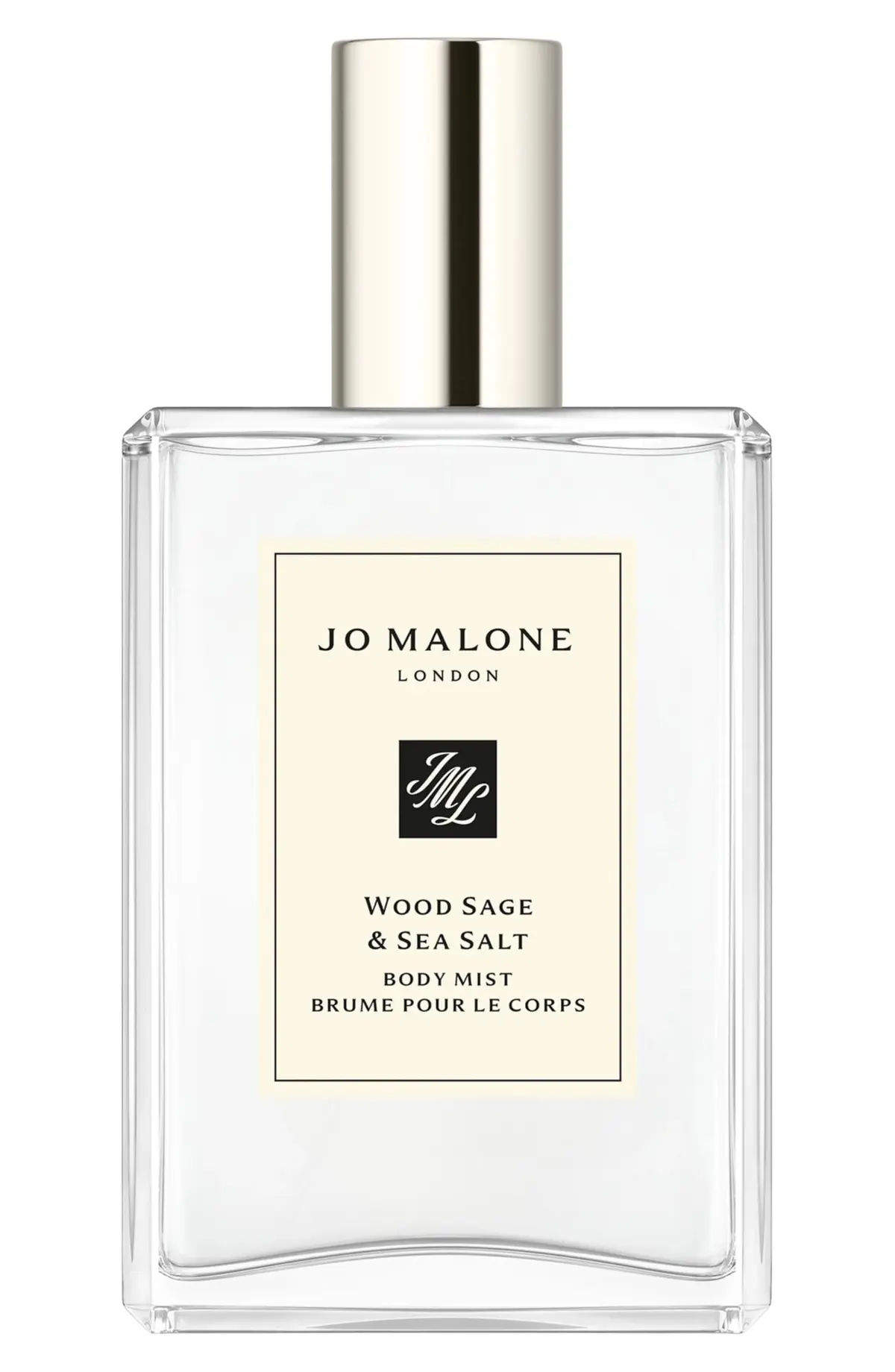 Jo Malone Névoa corporal feminina de sálvia de madeira e sal marinho, 100 ml