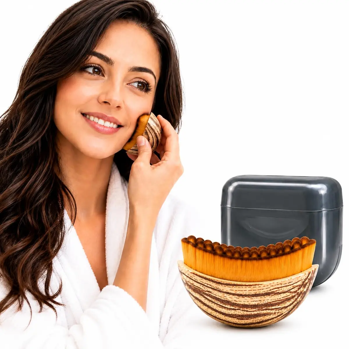 Escova Facial para Limpeza e Drenagem Linfática, Massageador Facial - 1