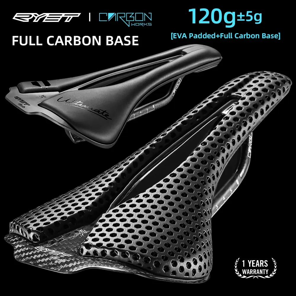 Ryet 3d impresso sela de bicicleta ultraleve 120g sela de carbono 250x140mm assento de bicicleta para mtb cascalho assento de bicicleta de estrada peças de ciclismo
