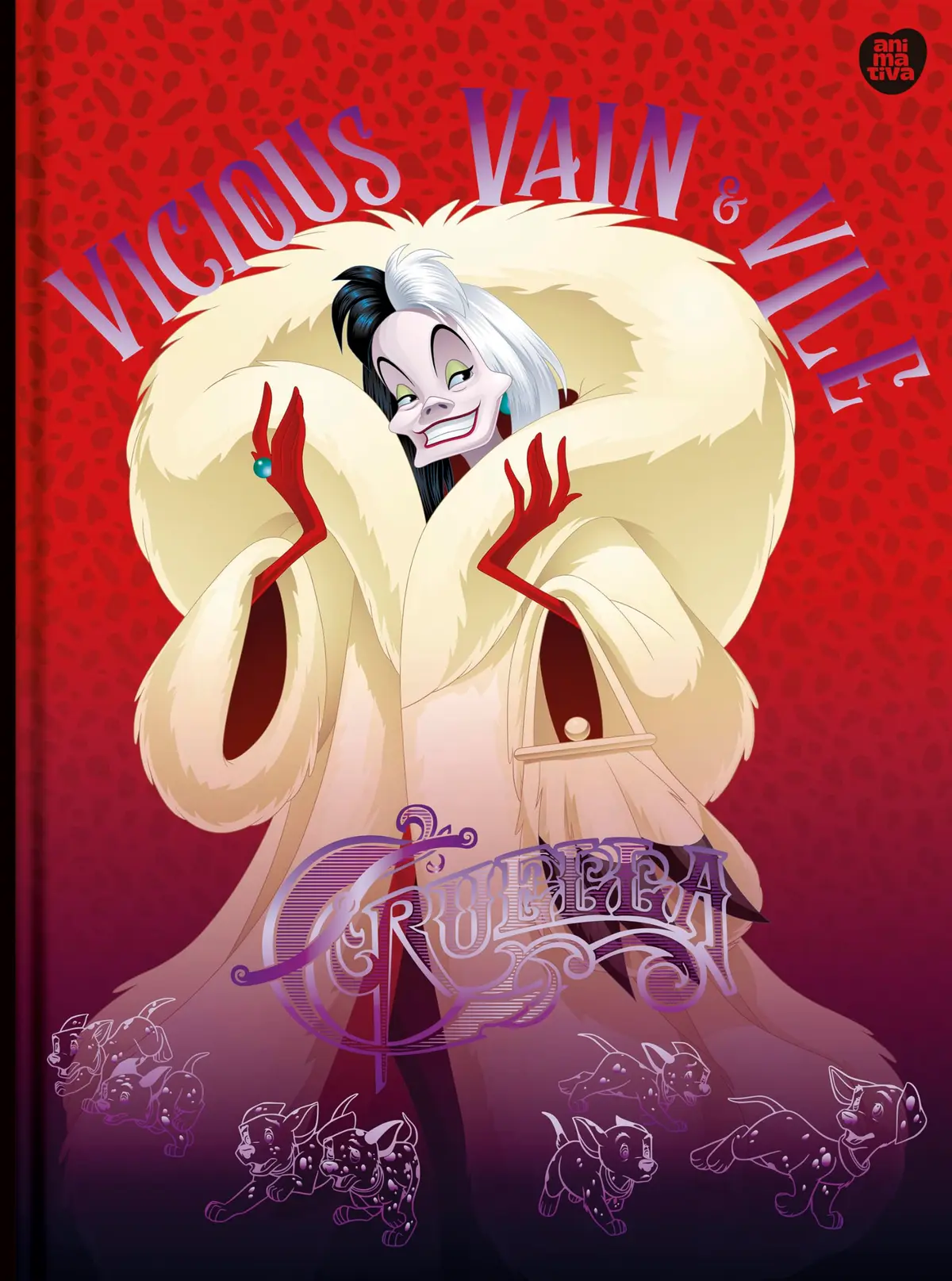 Caderno Colegial Vilões Disney Animativa - Costurado, Capa Dura, 160 Folhas, 90969
