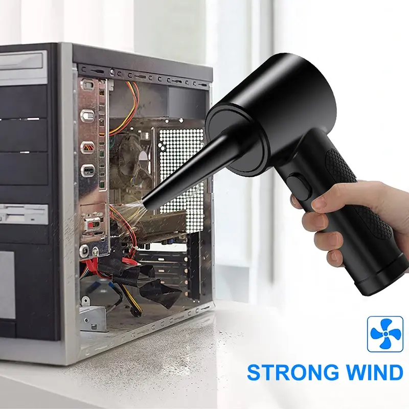 Espanador de ar sem fio elétrico 51000rpm pistola de poeira sem fio ventilador de ar comprimido poderoso secador de cabelo limpeza de teclado de computador