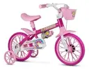 Bicicleta Rosa Nathor Flower Infantil Aro 12 Menina Cestinha - 1