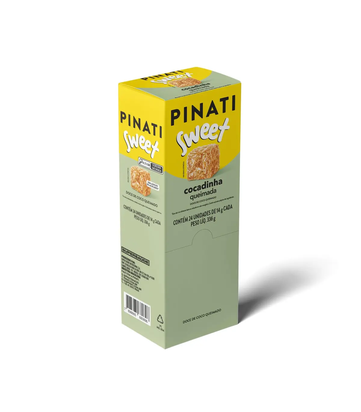 PINATI Doce de coco SWEET Cocadinha queimada 14g - 24 unidades