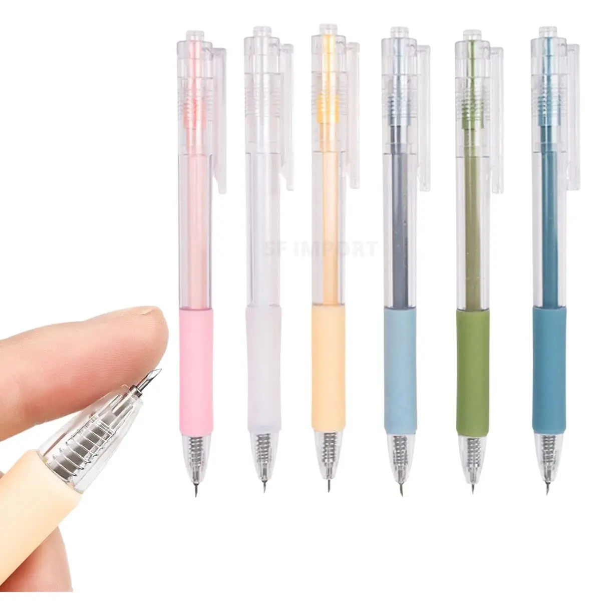 Caneta estilete ferramenta de corte artesanal de precisão para papel kit 6 peças portátil