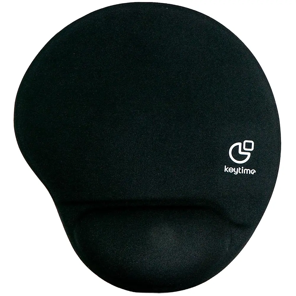 Mouse Pad Keytime Glide 255 x 220 mm, Tecido, Apoio de Pulso em Gel, Base Antiderrapante Preto KYT00017