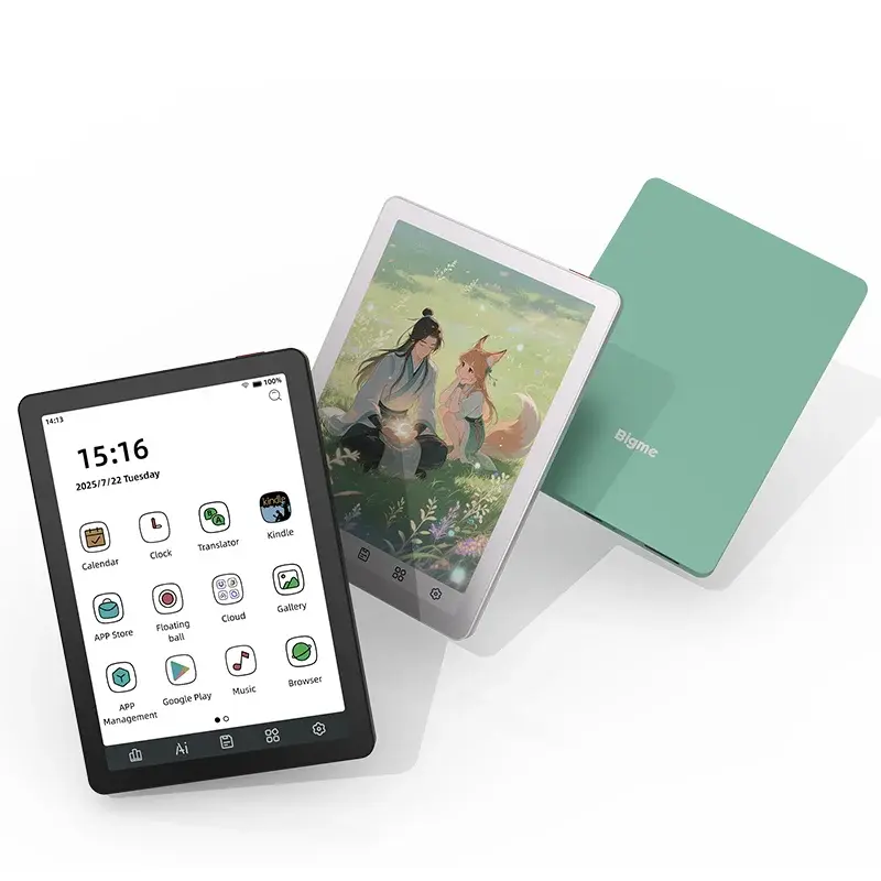 Leitor de E-book Bigme B6 de 6 polegadas, Tela E-Ink, Luz Frontal de 36 Níveis, Sistema Android 14 com Google Play - 1