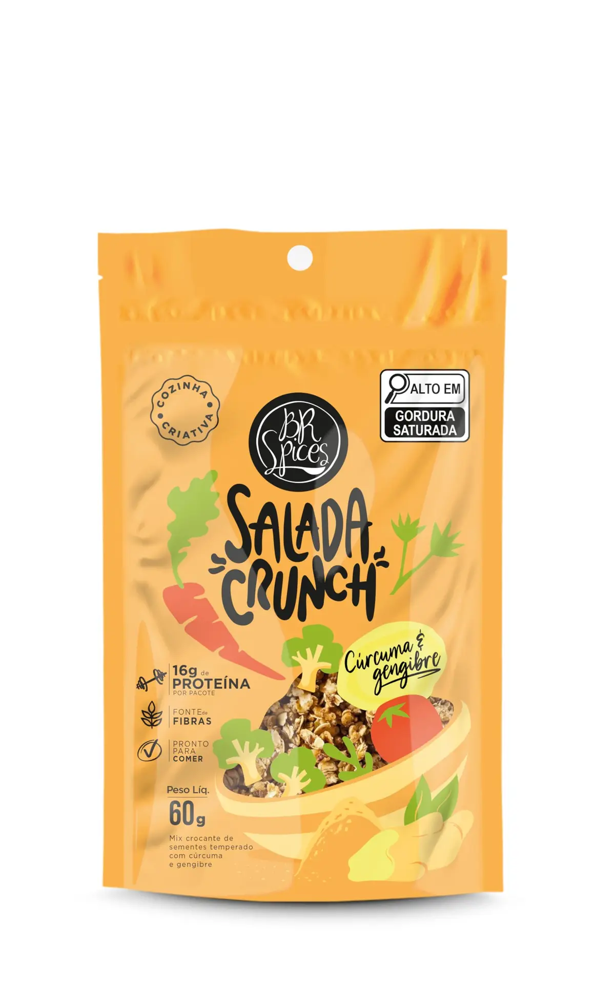 Br Spices, Salada Crunch: Cúrcuma & Gengibre 60g - 1