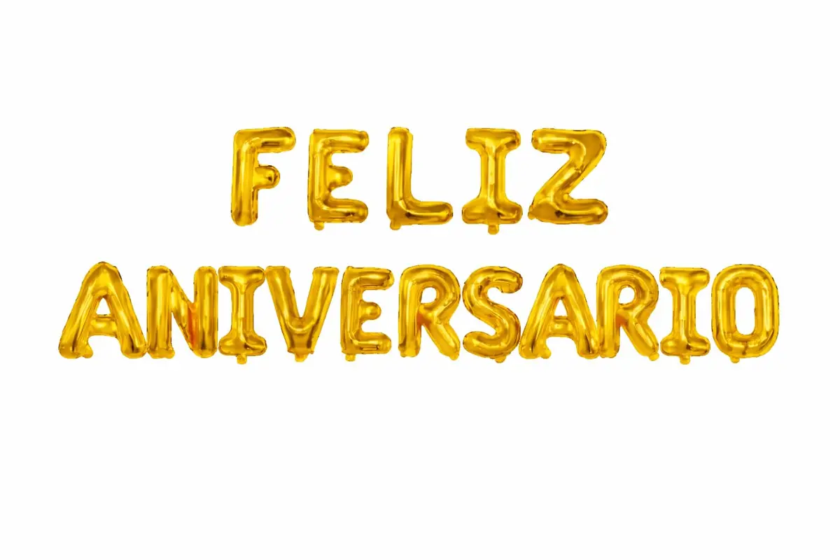 Kit Balões Letras Metalizadas Douradas 16 Pol Feliz Aniversário para Festa