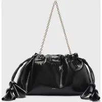 Bolsa Feminina Arezzo Alça Corrente Couro Preta