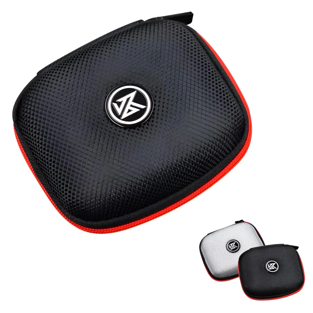 Case Porta Fone De Ouvido Rígido Compacto Bolsa Estojo Para Fones In Ear Bluetooth Com Ou Sem Fio Cabo USB Preto Organizador Viagem (Preto)
