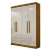Guarda Roupa Solteiro Hera 4 Portas MDF Rufato - Off White - 1