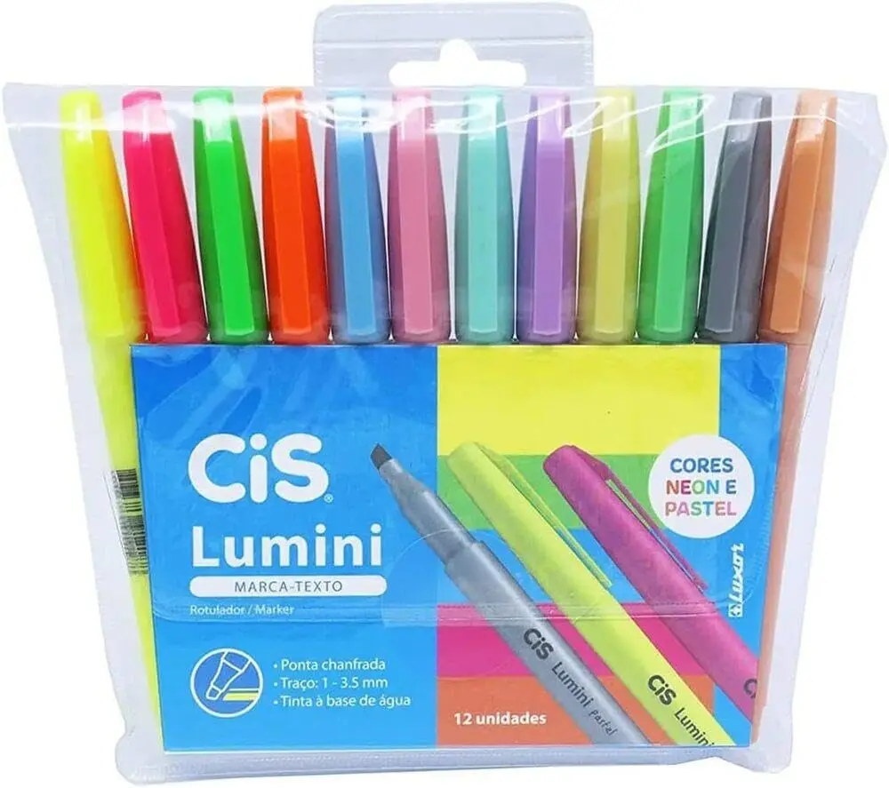 MARCA TEXTO CIS LUMINI NEON/PASTEL C/12 - 1