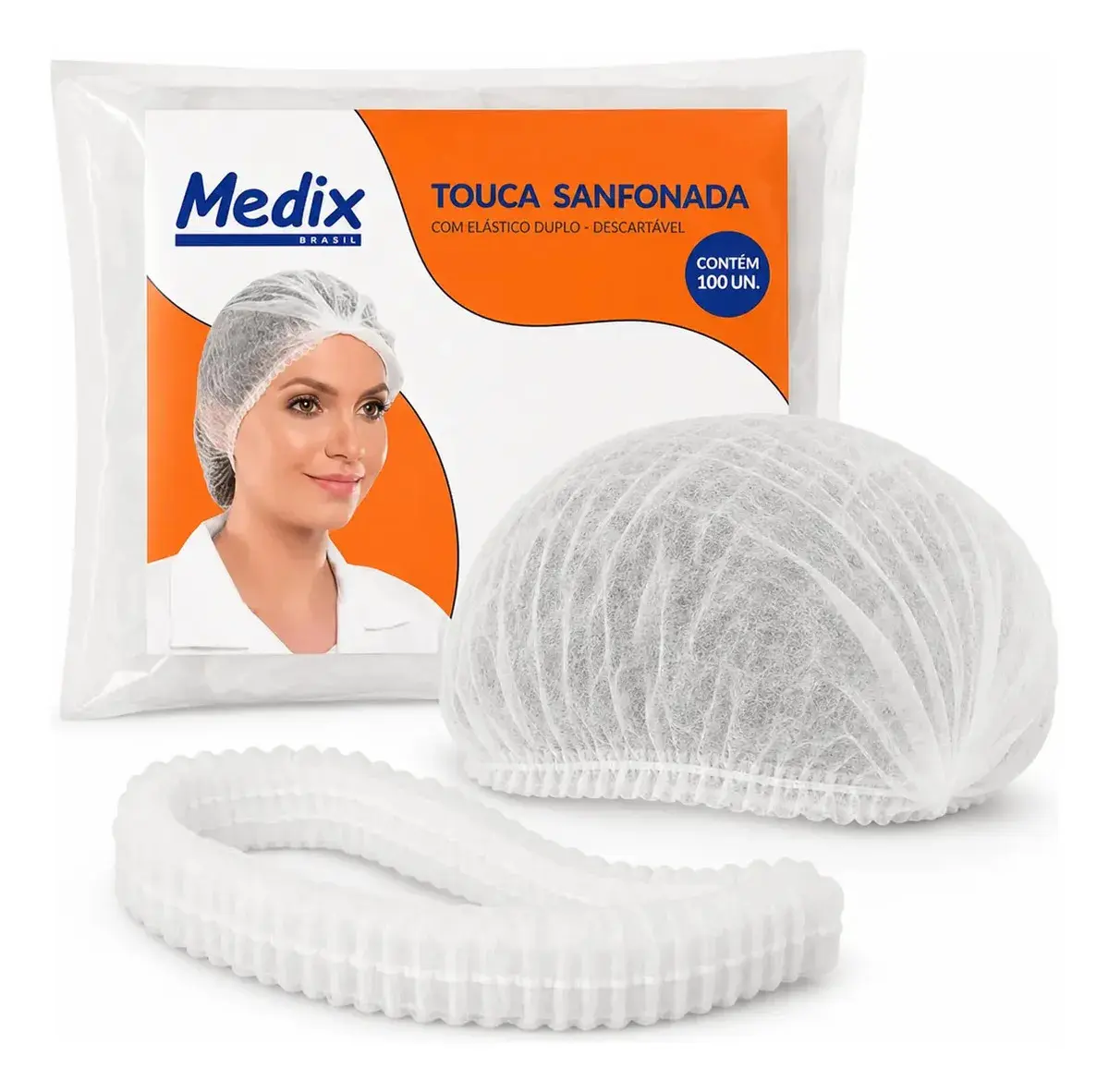 Medix Touca descartável sanfonada TNT