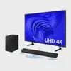 Smart Big TV 75 uhd 4K 75DU7700 2024 + Soundbar HW-B550 - 1