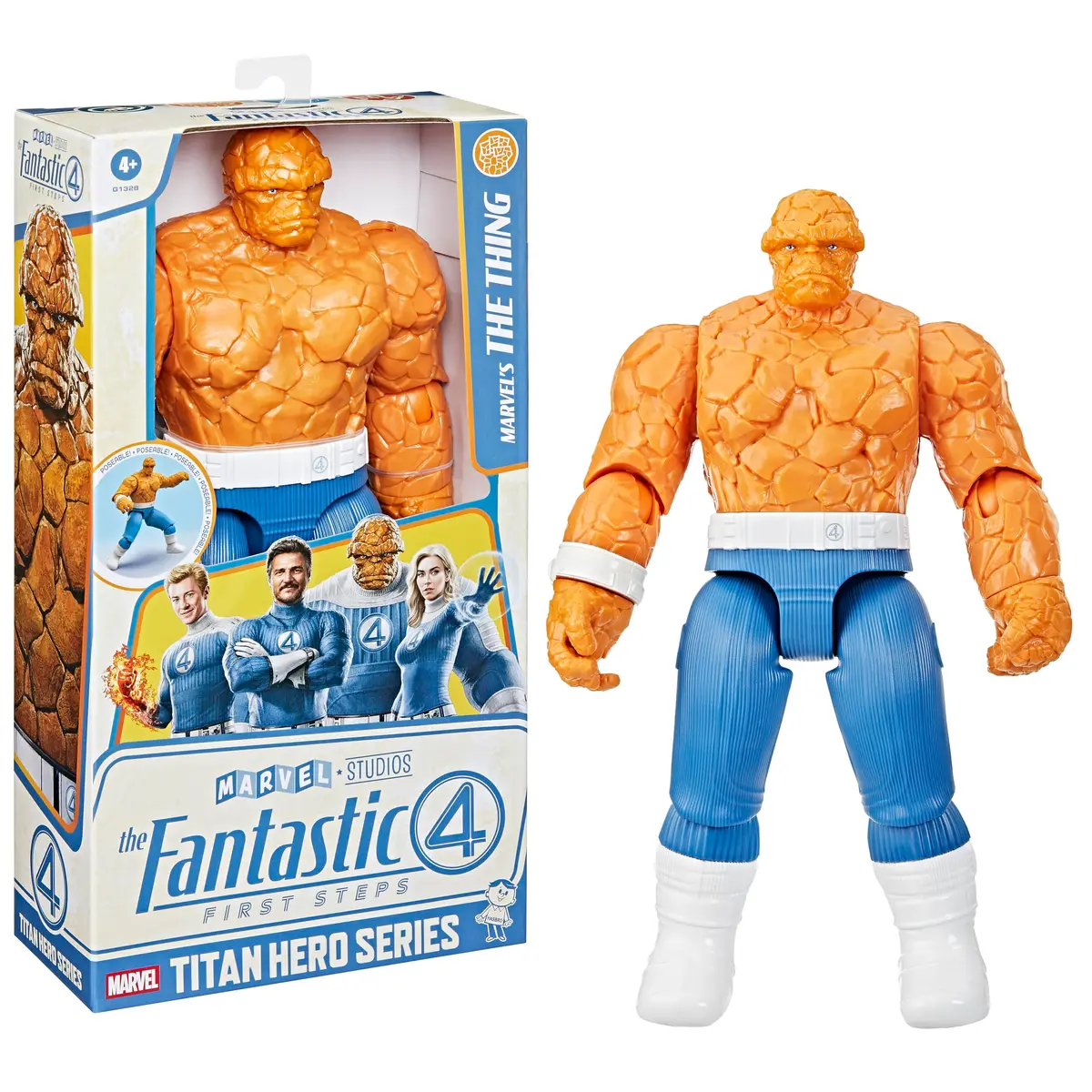 Marvel Titan Hero Series The Fantastic Four: First Steps Marvel’s The Thing, Figura de Acao de 15 cm