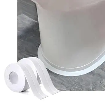 Kit 2 Fita de Vedação PVC Adesiva 3,8cm x 3,2m Branca – Fita Impermeável Multiuso para Pia, Fogão, Box, Porta e Janela – Vedação Contra Água, Poeira e Sujeira