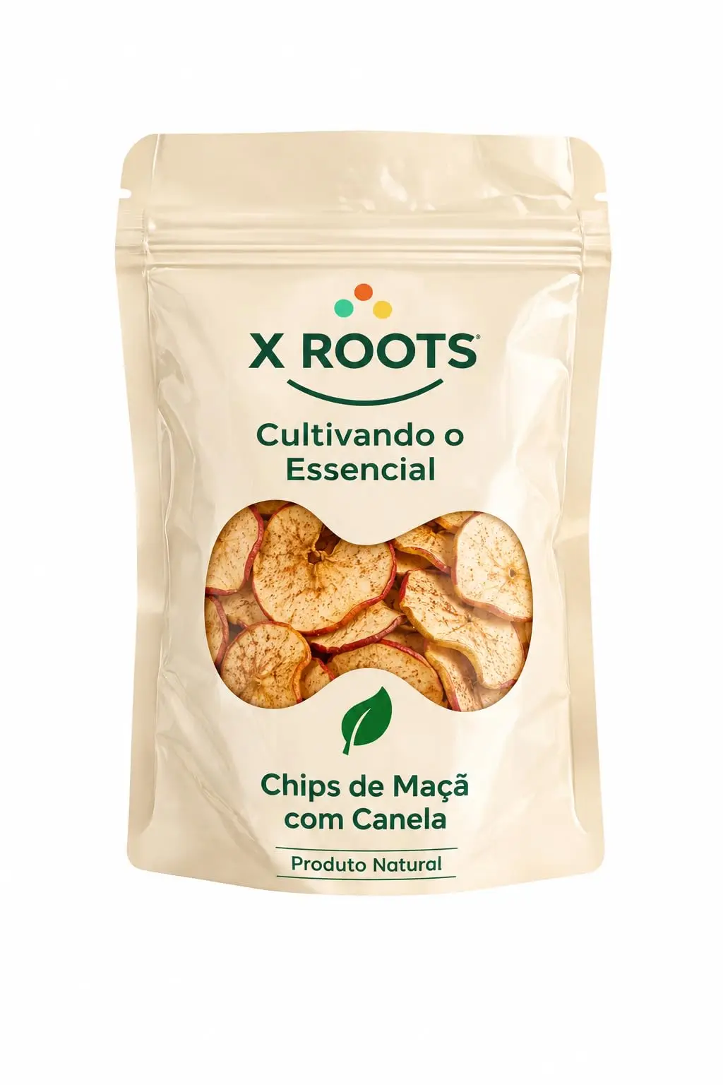Chips de Maçã com Canela 100gr X Roots | Crocante e Saboroso - 1