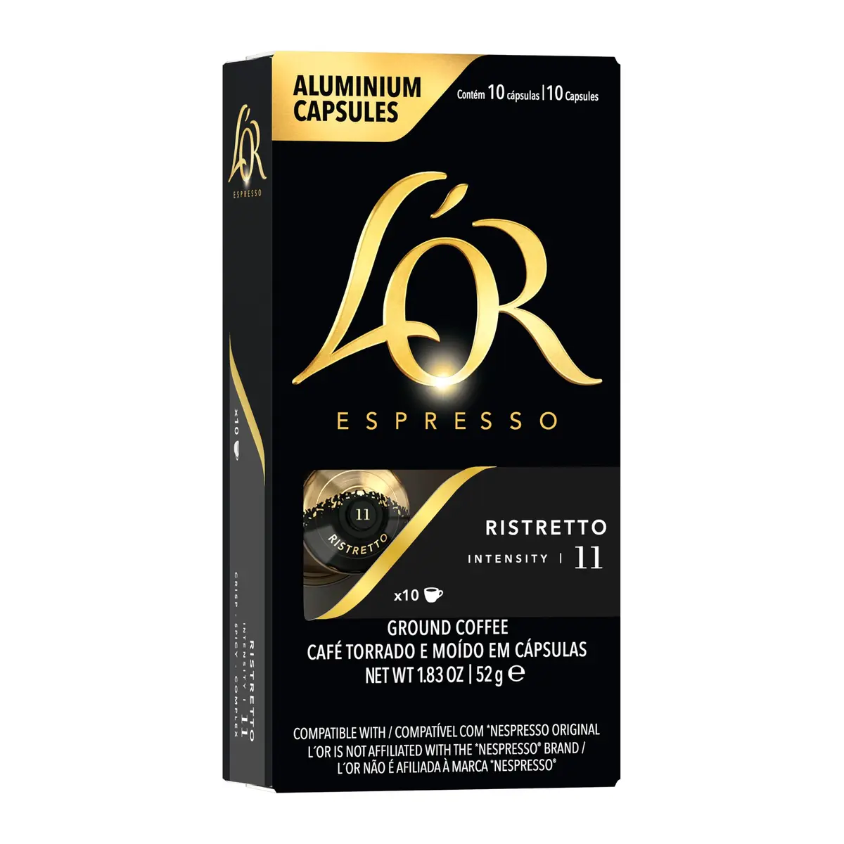 L'OR Cápsulas De Café Ristretto -1 Pacote Com 10 Cápsulas - 1