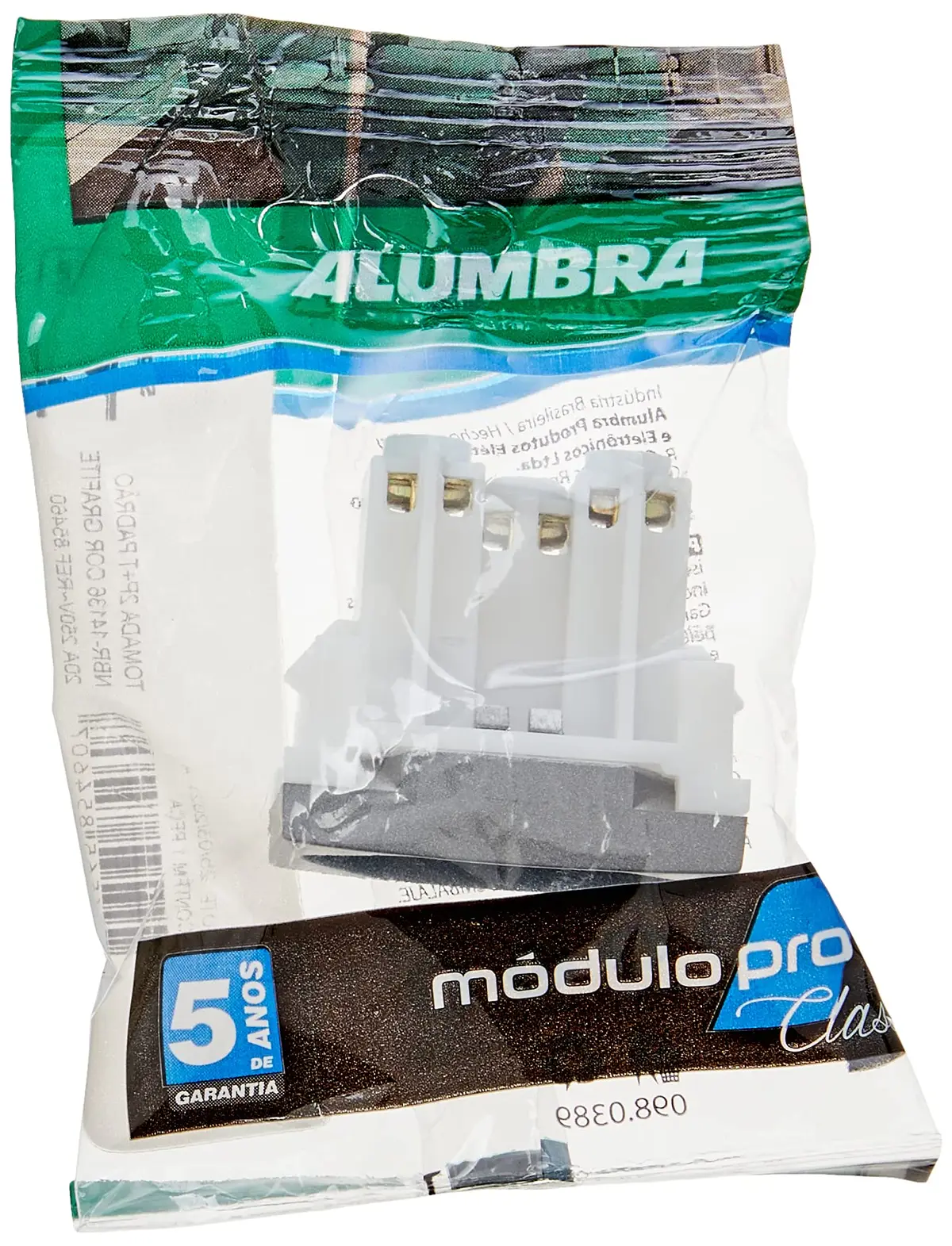 1 Módulo Tomada 2P+T 20A Grafite Inova Pro Class Alumbra
