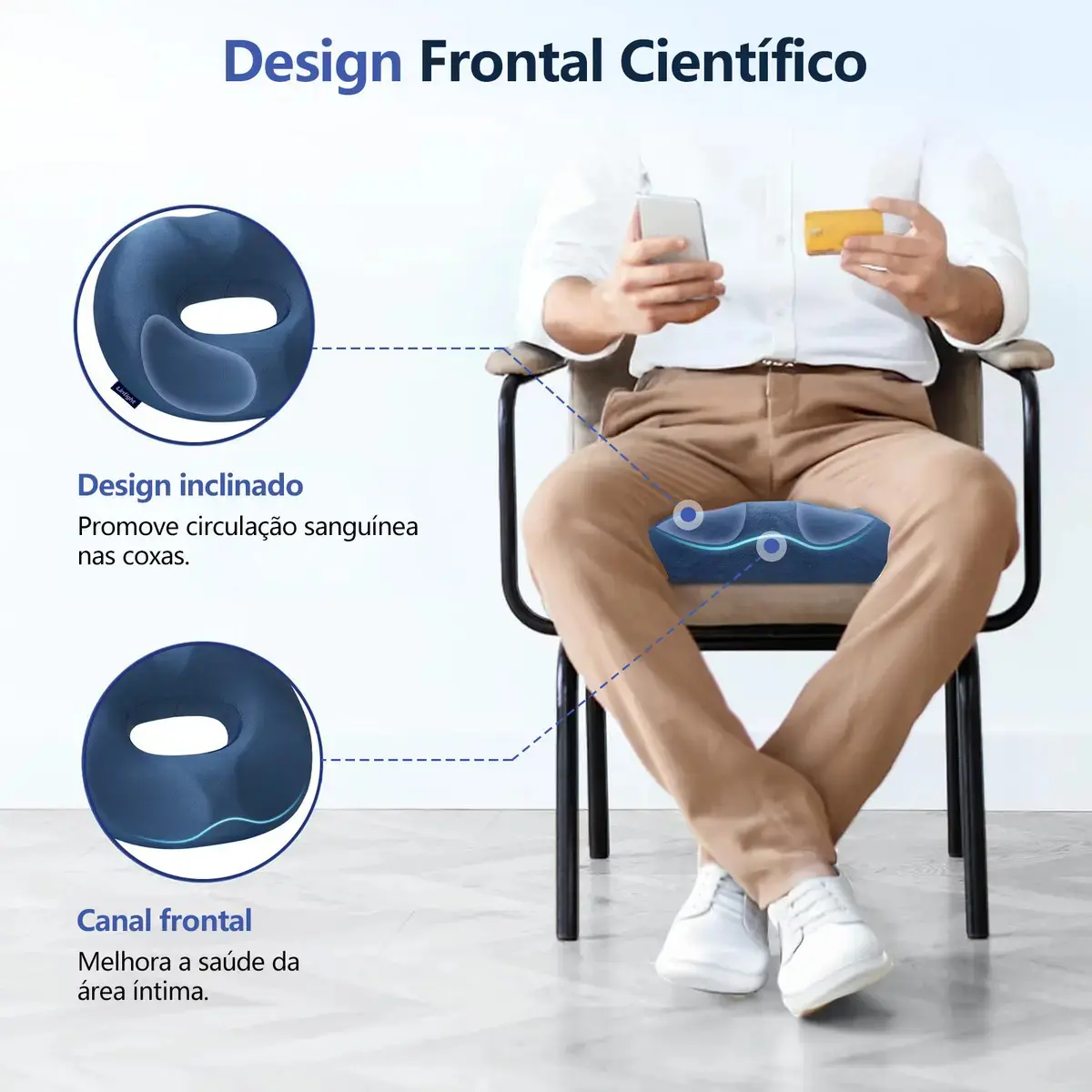 Almofada Assento Ortopédica De Hemorroida Para Cóccix Cadeira De Rodas Ergonômico Alivio Dores thumbnail 4