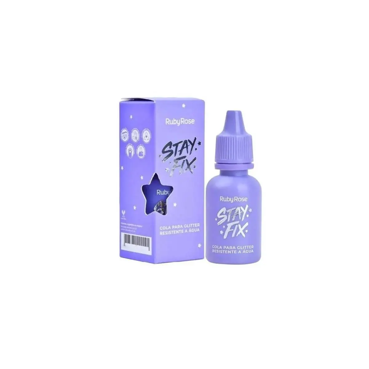 Cola de Glitter 10ml Stay Fix HB584 Ruby Rose - 1