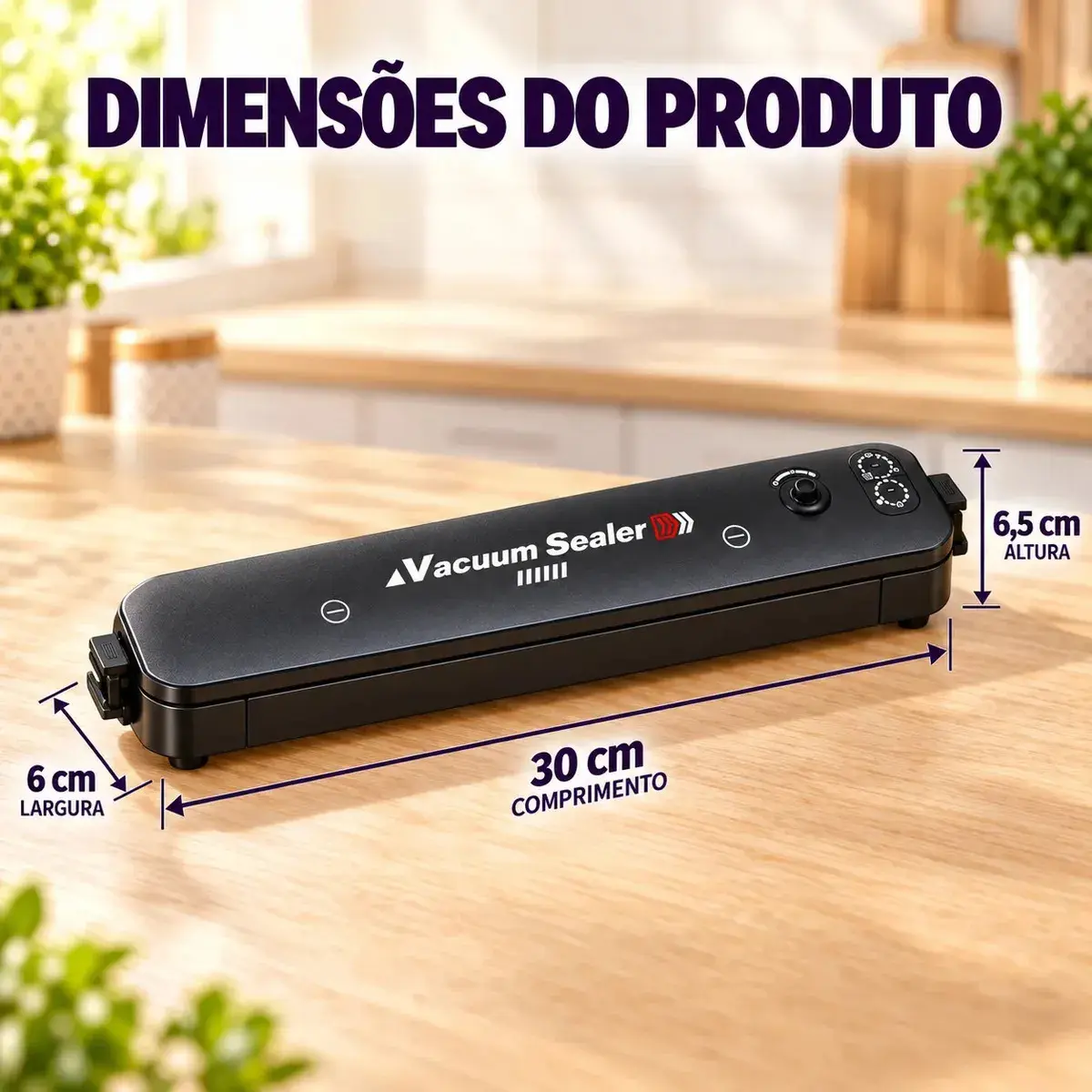 Seladora a Vácuo Para Alimentos Automática Máquina Embaladora Portátil Profissional Doméstica Elétrica Selar Embalar Conservar Alimentos Frescos 110v 220v Seladora à Vácuo Com 10 Saquinhos thumbnail 7