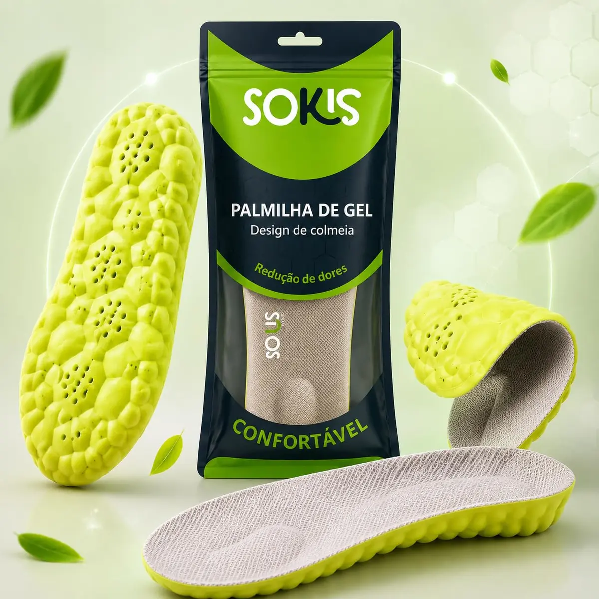 Palmilha Ortopédica Gel 4D CIRCUS 45-46 | Edição Especial, Tecnologia Anti Impacto, Alivia Dores, Para Dia A Dia, Trabalho, Esportes, Macio E Confortável