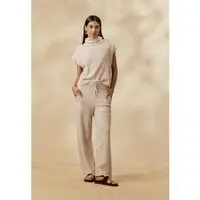 Calça Tricot Confort Bege - 1