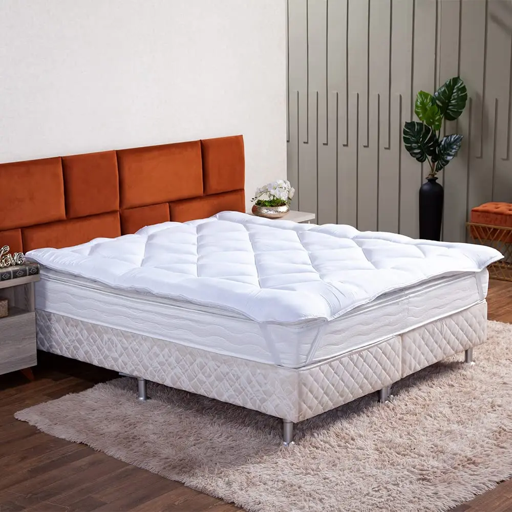 Protetor de Colchão Cama Casal Queen Pillow Top 400 Fios Toque Macio (Casal)