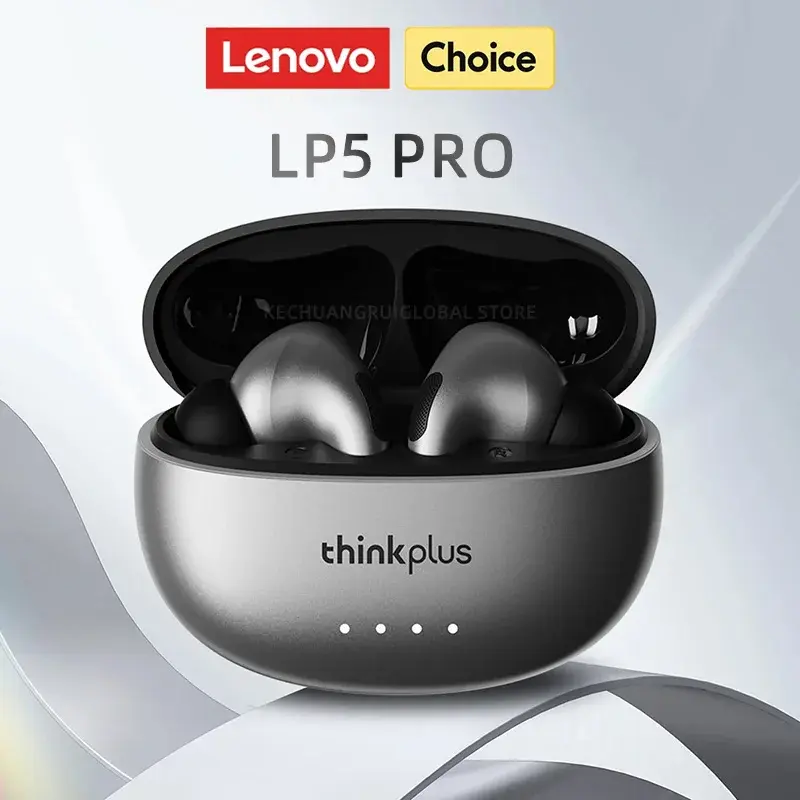Fones de Ouvido Sem Fio Lenovo LP5 PRO Bluetooth 5.4 TWS com Som HiFi, Fones de Ouvido para Jogos e Esportes, Headset LP5Pro com Microfone 2026