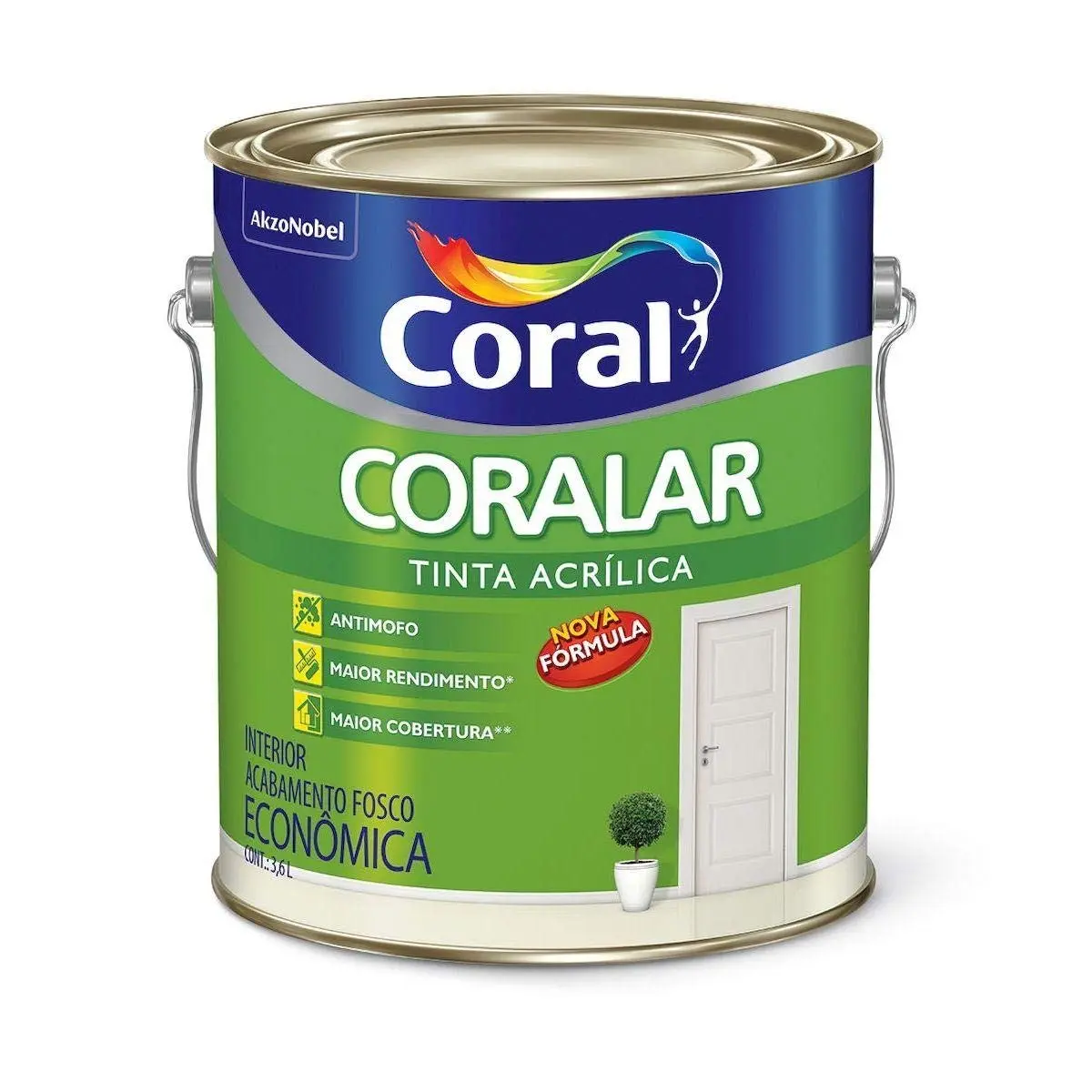 CORALAR ACRÍLICO MAIS DESEMPENHO PALHA 3,6L - CORAL