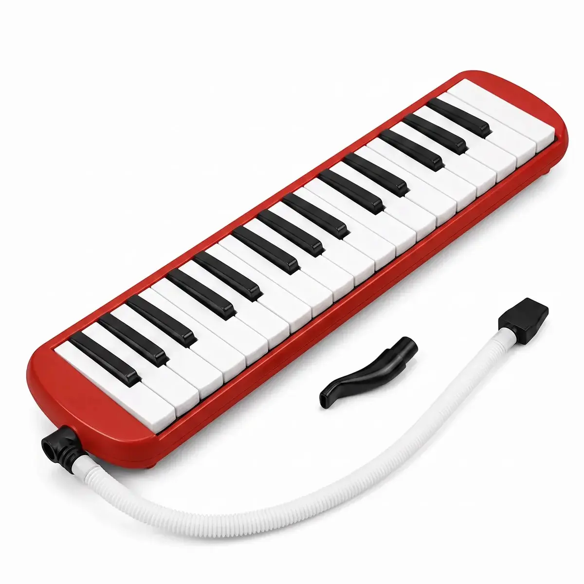 Escaleta Teclado Sopro Musical 32 Teclas VERMELHO Instrumento Portátil Estudo Iniciante Aulas Melodias Prática