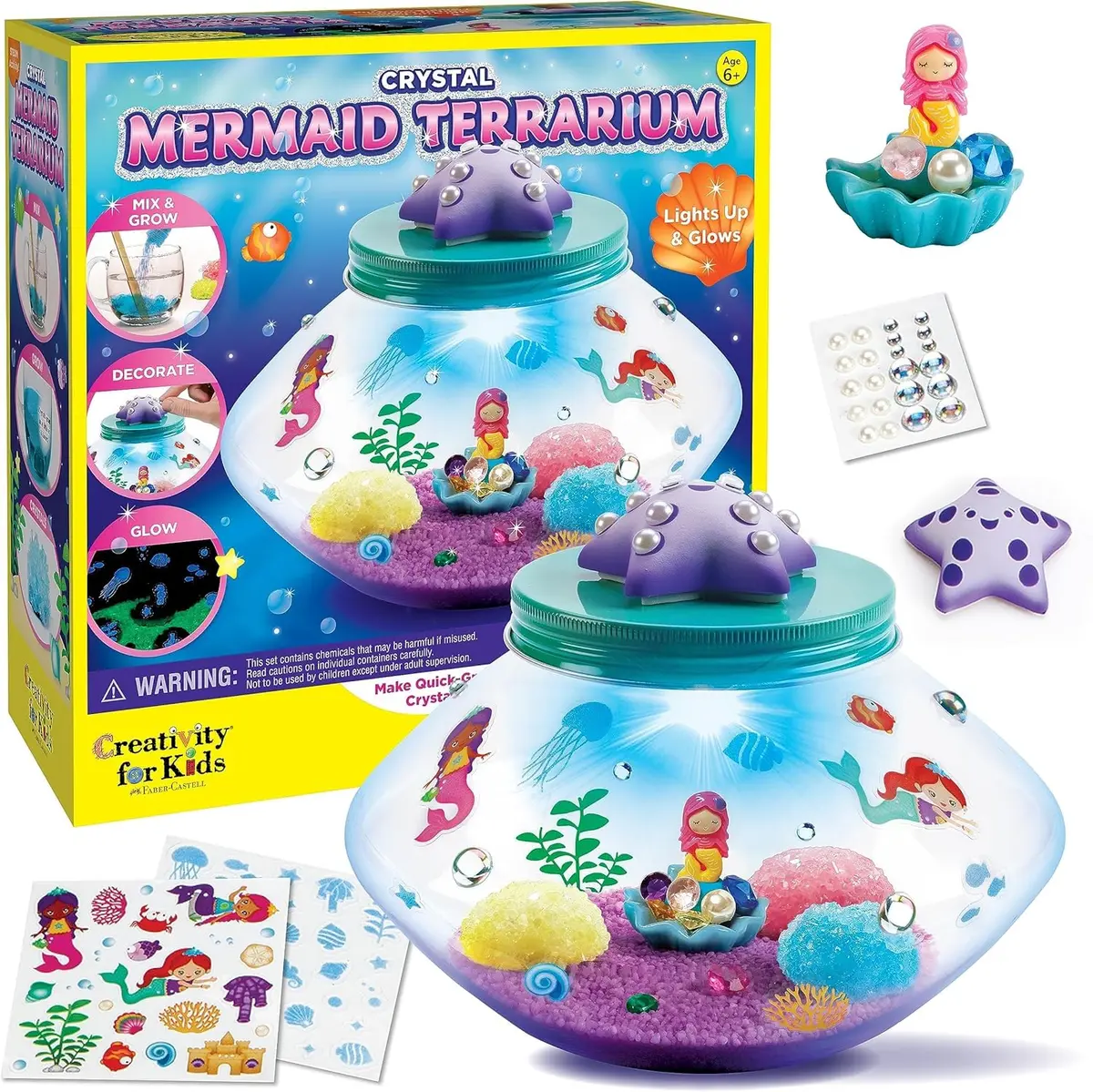 Brinquedo Terrário de Cristal de Sereia Faber-Castell Creativity For Kids | Brinquedo para crianças a partir de 6 anos - 1