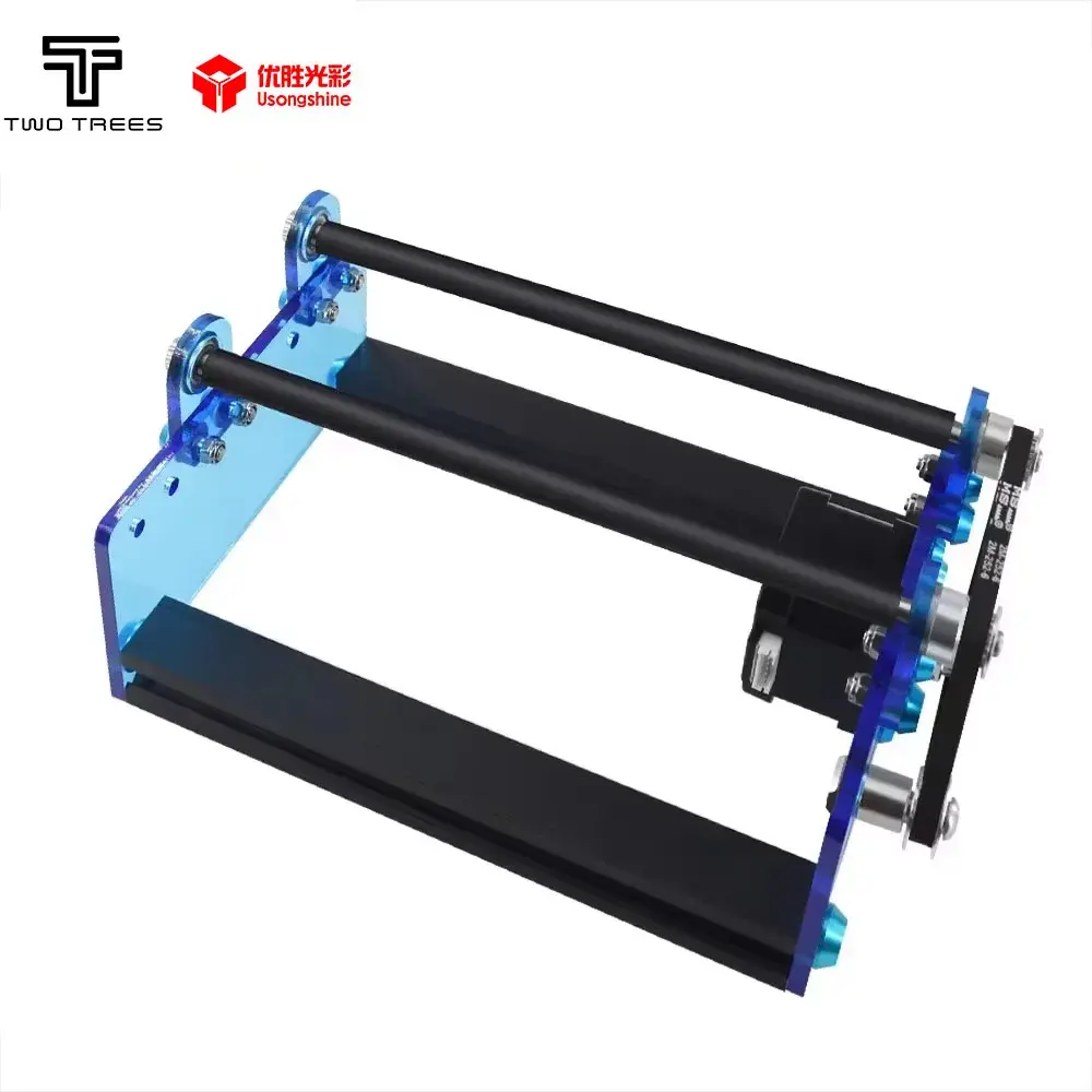 Gravador a Laser TwoTrees com Rolo Rotativo no Eixo Y, Rotação de 360 Graus para Gravação de Objetos Cilíndricos, Latas, Compatível com Todos os Modelos TTS