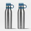 [1ª Compra R$99] Kit com 2 Garrafas Térmicas Matterhorn Azul Contigo | 591ml - 1