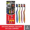 Escova Zig Zag Carvão Ativado Média 4 Unidades - 1