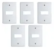 Kit 5 Placa Espelho 4x2 1 Módulo Posição Horizontal Branca - 1