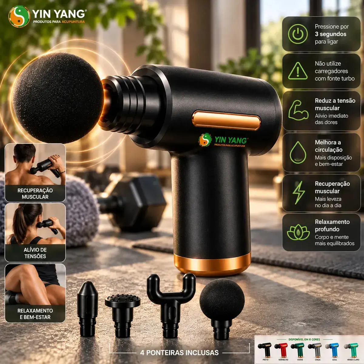 Massageador Corporal Pistola Pescoço Aquecimento Elétrico Masajeador Massageador Pês Lombar Panturrilha Mão Pescoço Cabeça Costas Coluna Pernas Ombros Cervical - Aparelho massagem Portátil - 1