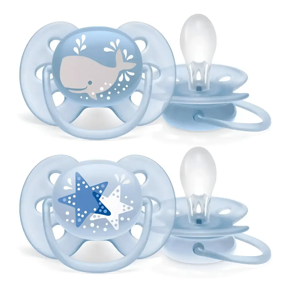 Philips Avent SCF223/03 chupeta ultra soft decorada 6-18 meses azul 2 unidades