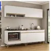Armário de Cozinha Modulada Compacta 4 Pçs com Balcão para Cooktop Veneza Multimóveis MP2264 - Branco - 1