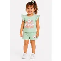 Infantil - Conjunto D Bell Outlet Fashion Party Cute Verde Pastel