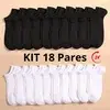 Kit 18 Pares de Meias Soquete Cano Curto Masculina Feminina Unissex varejo - 1