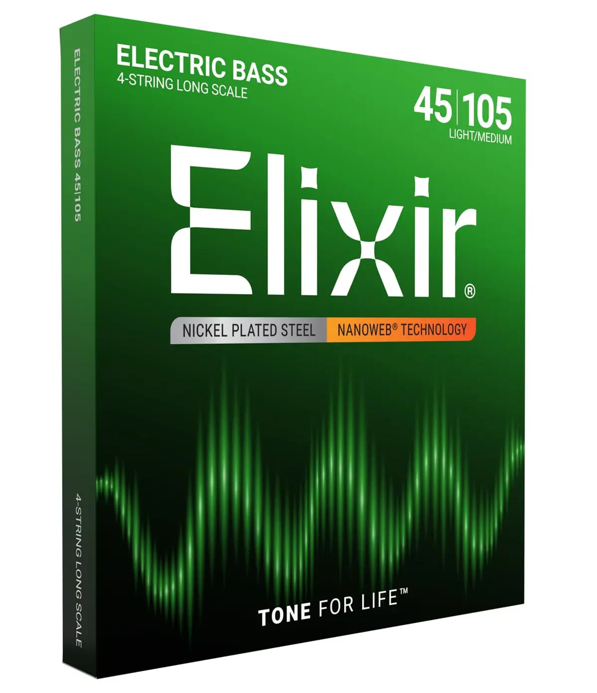 Encordoamento Elixir baixo 045 4 cordas Nanoweb 14077 - USA - 1