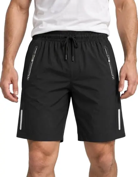 Bermuda Masculina com 2 Bolsos com Zíper Tecido Leve e Confortável - 1