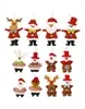 Kit 12 Pendentes Papai Noel Pelúcia Enfeite Árvore Natal - 1