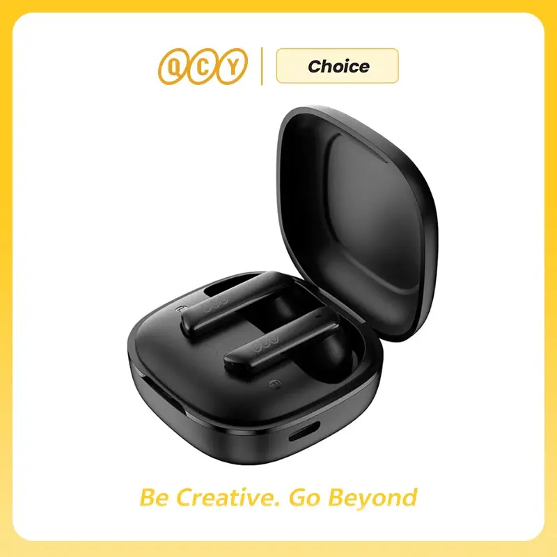 Fones de ouvido sem fio Bluetooth QCY HT05 Melobuds ANC BH21HT05A 40dB 6 microfones Chamadas aprimoradas por IA Anti-ruído de vento Transparência 30H
